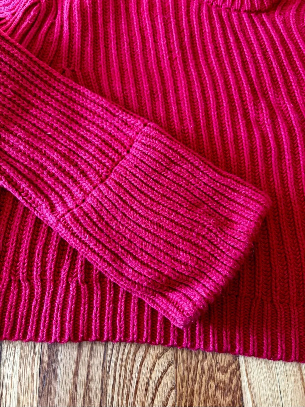 J. Crew Ribbed Crewneck Sweater in Red